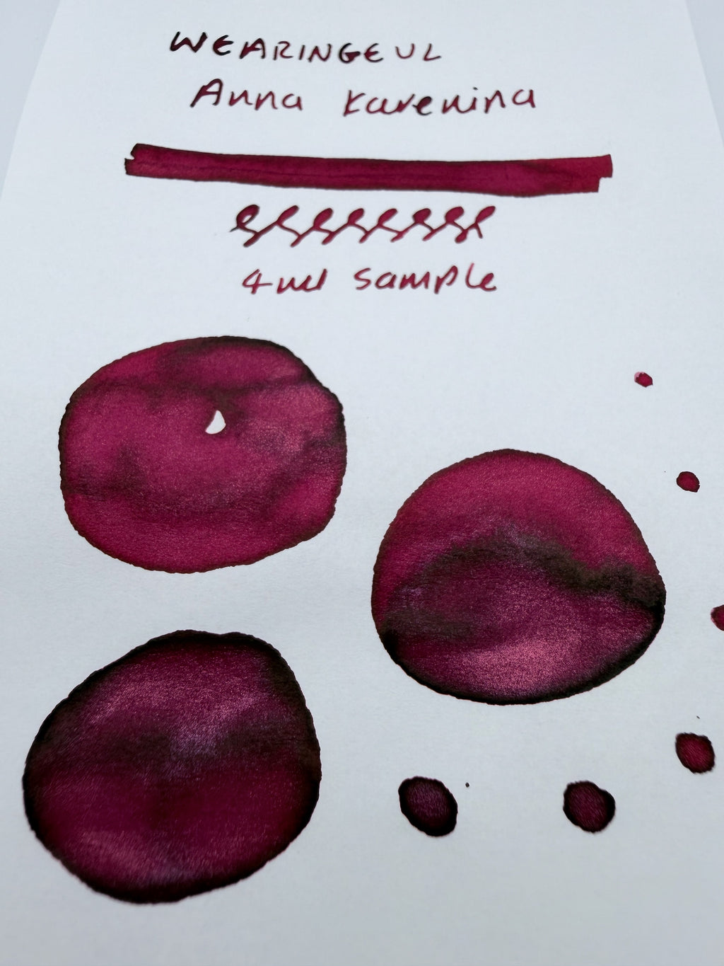 Wearingeul World Literature Anna Karenina — 4ml Fountain Pen Ink Sample